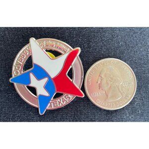 Vintage Texas Star Flag Badge Odyssey of the Mind Trading Pin